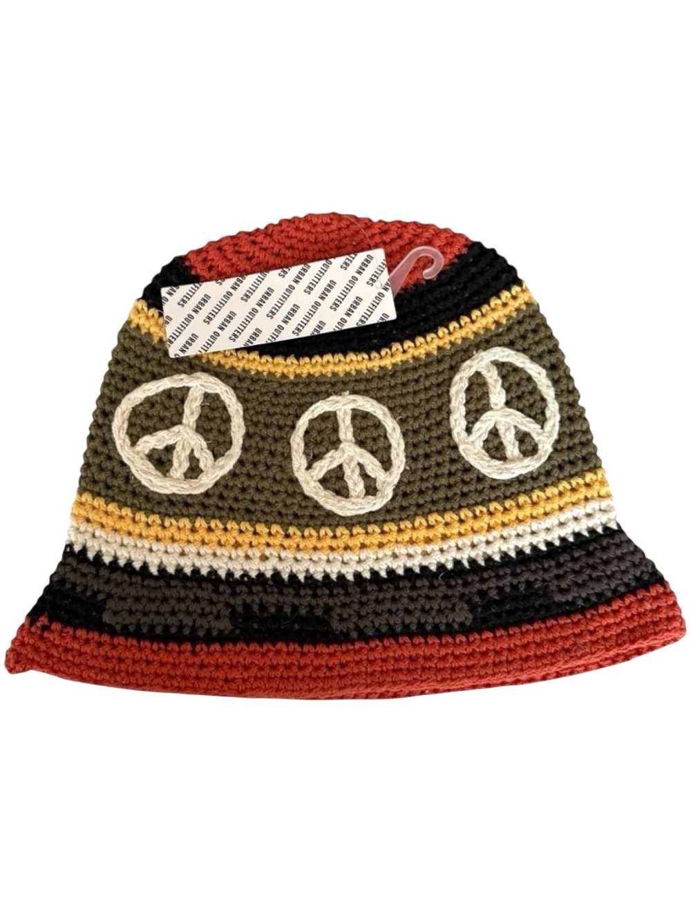 Urban Outfitters Peace Sign Crochet Bucket Hat - Picture 3 of 7